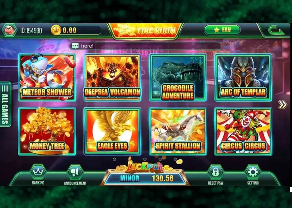 Fire Kirin Fish Games List